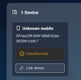 Server New Device View