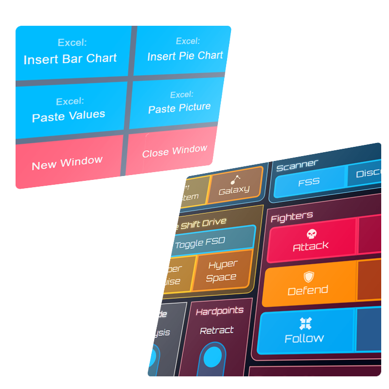 Macrame - HTML button panels